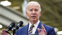 President Joe Biden speaks about his intention to visit Hawaii as soon as possible, and federal assistance in dealing with the Hawaii wildfires, while delivering remarks during a visit to Ingeteam Inc.'s Milwaukee facility in Milwaukee, Wisconsin, on August 15. 