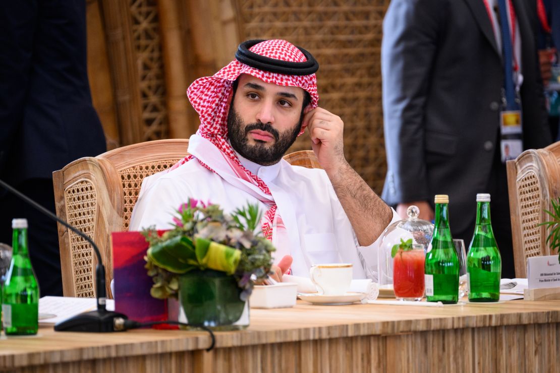 NUSA DUA, INDONESIA - NOVEMBER 15: Crown Prince Mohammed bin Salman of Saudi Arabia takes his seat ahead of a working lunch at the G20 Summit on November 15, 2022 in Nusa Dua, Indonesia. The new British Prime Minister aims to articulate his foreign policy vision here while grappling with economic instability at home. (Photo by Leon Neal/Getty Images,)