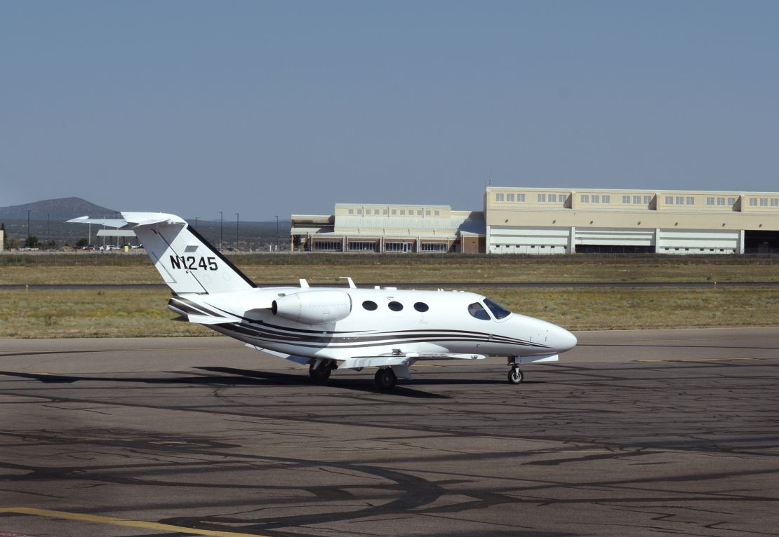 A private jet at Santa Fe Municipal Airport in Santa Fe, New Mexico. Traditionally analyses of climate footprints of the very rich have focused on what they buy.