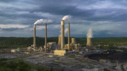 May 08, 2023 - Aerial view of John Amos Power plant shows smoke stacks and cooling, in Winfield, West Virginia. (Photo by: Visions of America/Joseph Sohm/Universal Images Group via Getty Images)