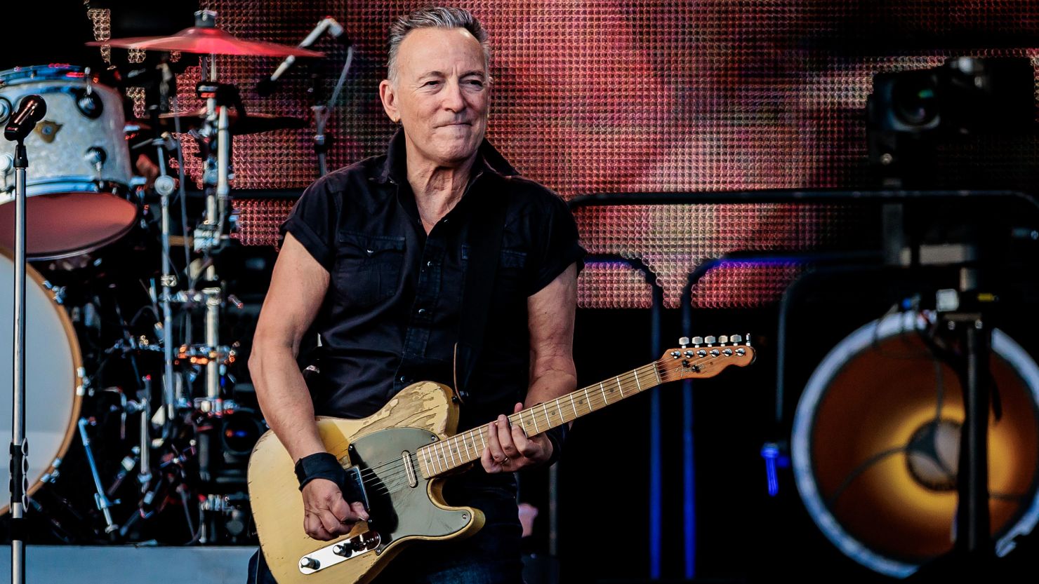 Bruce Springsteen performs with The E Street Band on July 25, 2023 in Monza, Italy. 