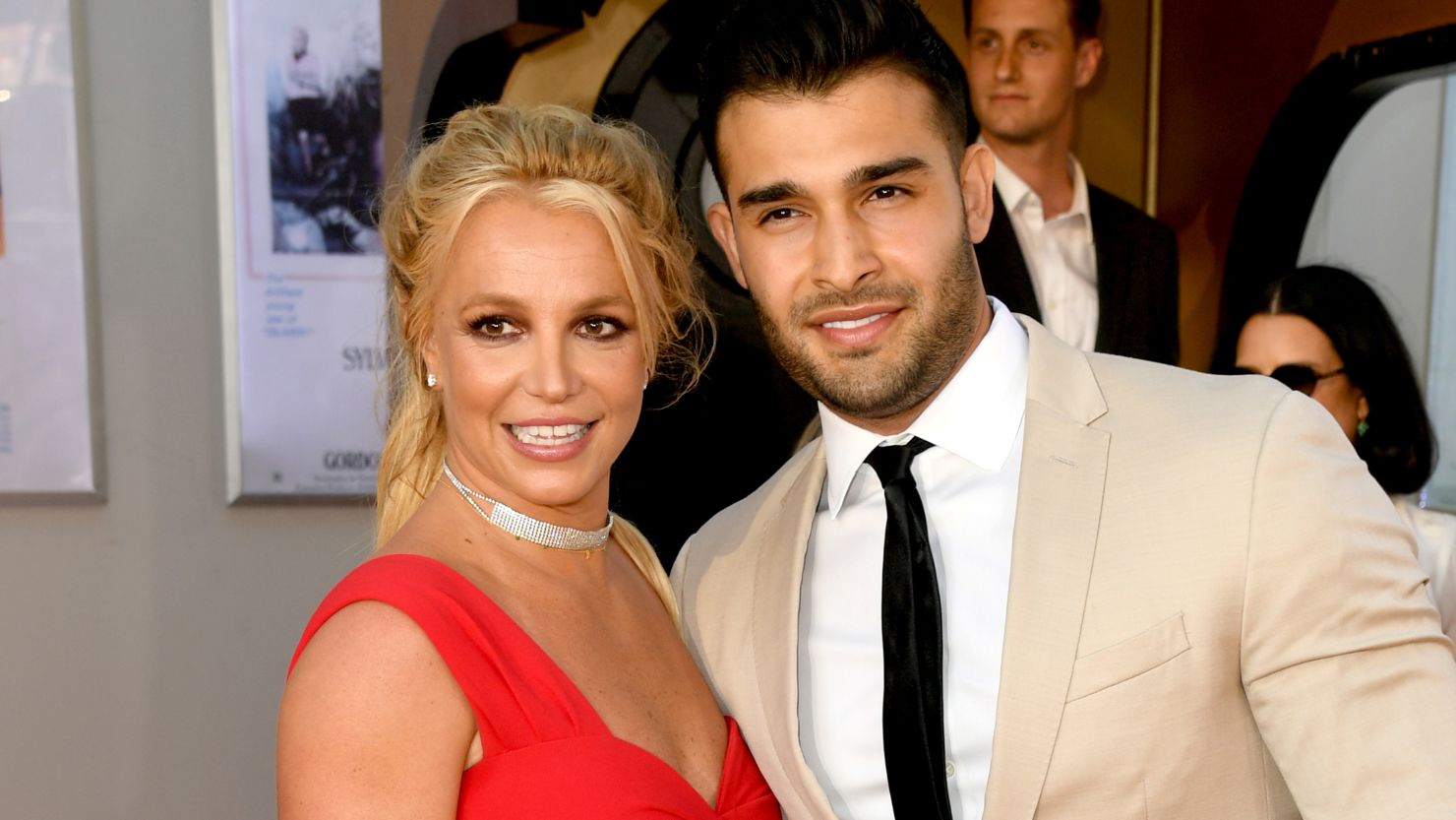 Britney Spears and Sam Asghari in Hollywood in 2019. 