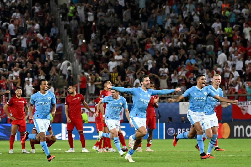 UEFA Super Cup Manchester City wins title for first time in its history after penalty shootout victory over Sevilla CNN