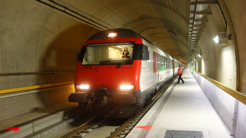 World s longest tunnel closes to train passengers after derailment