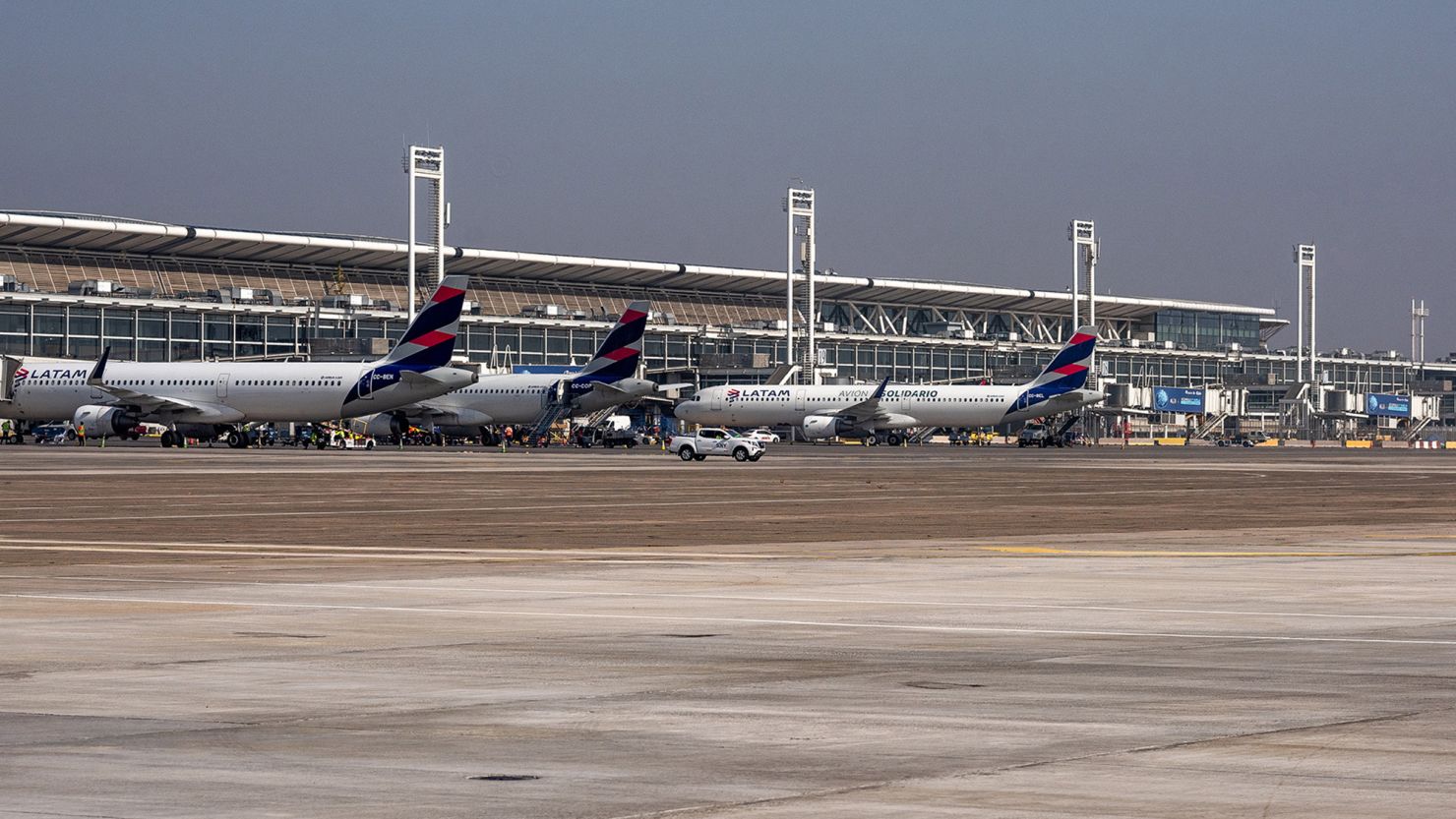 LATAM Airlines aircraft pictured in Santiago, Chile, on May 5.