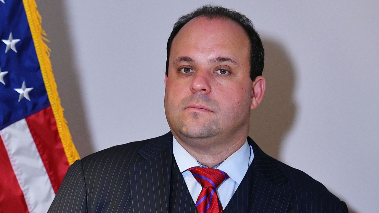 A November 19, 2020 photo shows Trump campaign advisor Boris Epshteyn during a press conference at the Republican National Committee headquarters in Washington, DC. - Boris Epshteyn, Advisor for President Donald Trumps 2020 presidential campaign has tested positive coronavirus, he announced in a tweet on November 25, 2020. (Photo by MANDEL NGAN / AFP) (Photo by MANDEL NGAN/AFP via Getty Images)