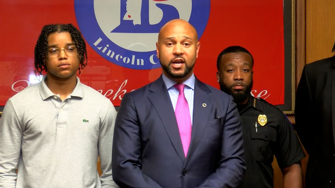 D'Monterrio Gibson and his attorney Carlos Moore