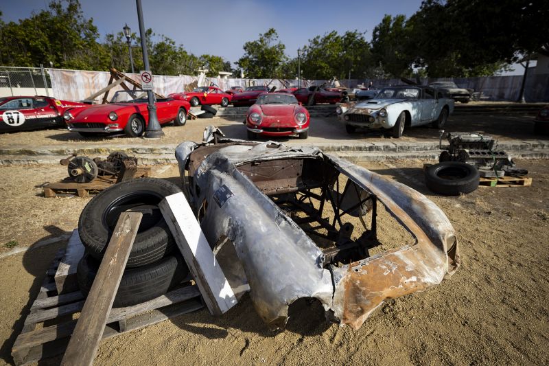 This twisted hunk of metal that used to be a Ferrari just sold for