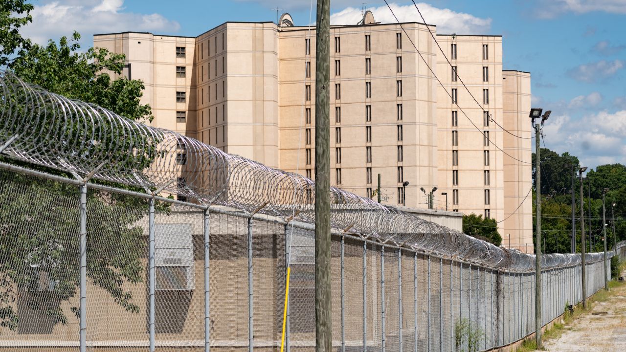 ATLANTA, GEORGIA - AUGUST 16: An exterior view of the Fulton County Jail on August 16, 2023 in Atlanta, Georgia. Former President Donald Trump and 18 others facing felony charges in the indictment related to tampering with the 2020 election in Georgia have been ordered to turn themselves in by August 25. (Photo by Megan Varner/Getty Images)