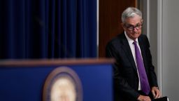 U.S. Federal Reserve Board Chairman Jerome Powell arrives to a news conference following a closed two-day meeting of the Federal Open Market Committee on interest rate policy in Washington, U.S., July 26, 2023. 