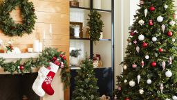 Some items like artificial trees, wreaths and tree toppers are currently selling on Lowe's online.