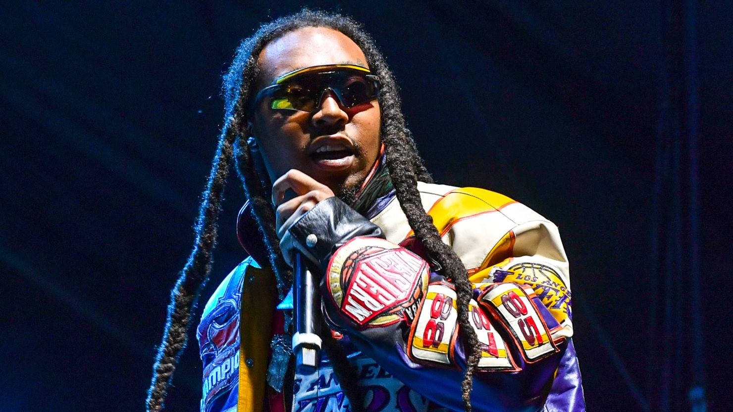 Takeoff of the rap group Migos performs onstage during the 2022 ONE MusicFest at Central Park in Atlanta, Georgia, on October 8, 2022.