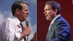 Brian Kemp, left, and Ron DeSantis.