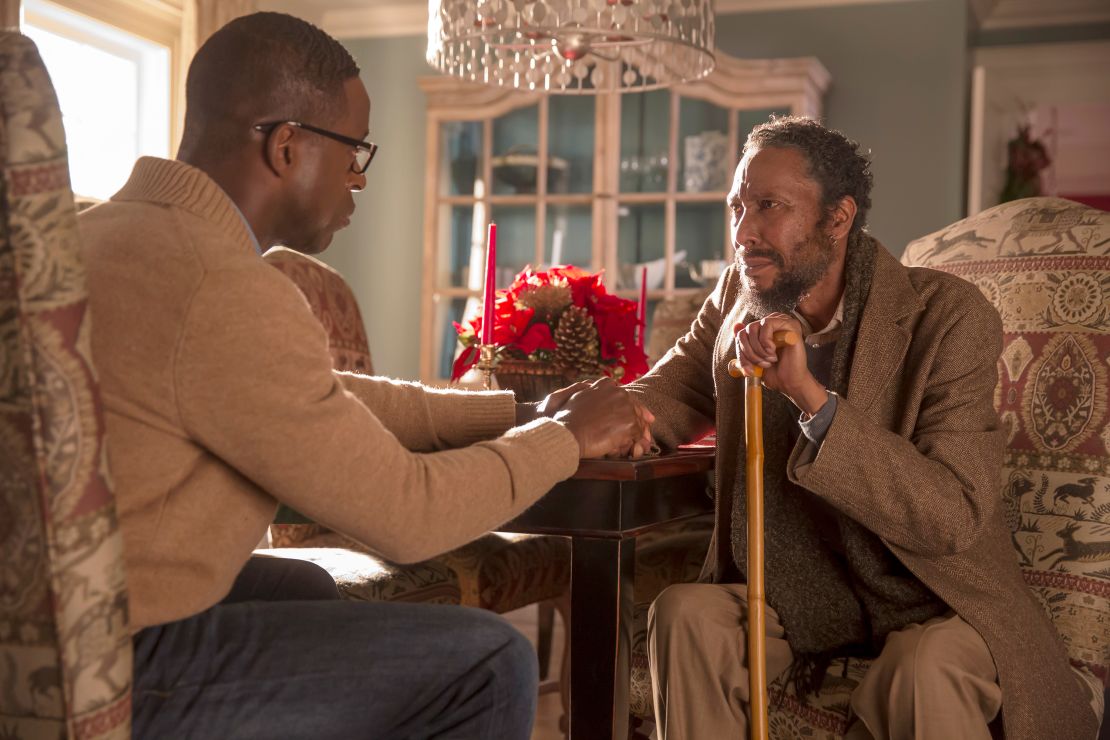 Jones, right, starred as William Hill, the biological father of Randall Pearson, played by Sterling K. Brown, in "This Is Us."