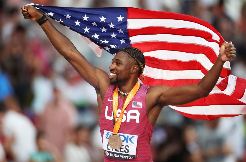 Noah Lyles American sprinter Noah Lyles wins 100m at 2023 World Athletics Championships CNN