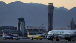 Harry Reid International Airport is pictured October 14, 2022 in Las Vegas, Nevada.