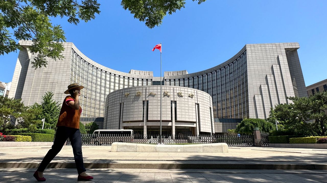 The People's Bank of China (PBOC) building seen in May in Beijing.