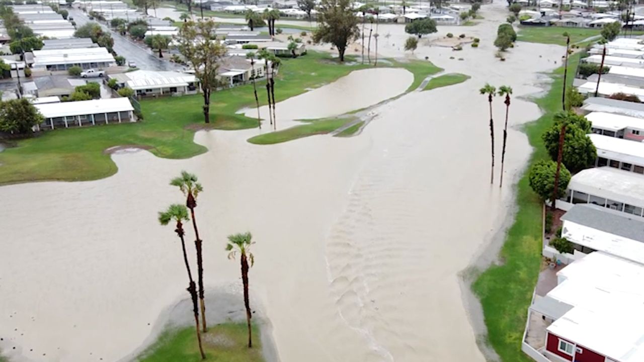 Flooding in Palm Springs on August 20.