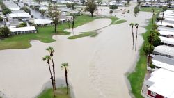 Flooding in Palm Springs on August 20, 2023.