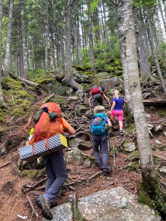 <strong>On the go: </strong>The Netteburgs, pictured on the Continental Divide Trail, feel very lucky to be able to hike as a family, and say that taking on these iconic trails has brought them all closer.