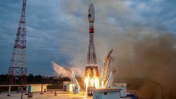 FILE - In this image made from video released by Roscosmos State Space Corporation, the Soyuz-2.1b rocket with the moon lander Luna-25 automatic station takes off from a launch pad at the Vostochny Cosmodrome in the Russian Far East on Friday, Aug. 11, 2023. Roscosmos, said Saturday, Aug. 19, 2023, that the spacecraft ran into trouble while trying to enter a pre-landing orbit arounthe moon. (Roscosmos State Space Corporation via AP, File)