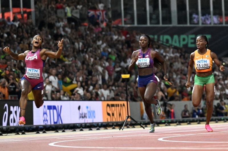 Sha Carri Richardson Wins Women S 100 Meters At World Track And Field   230821164940 02 Shacarri Richardson 100m World Title 0821 