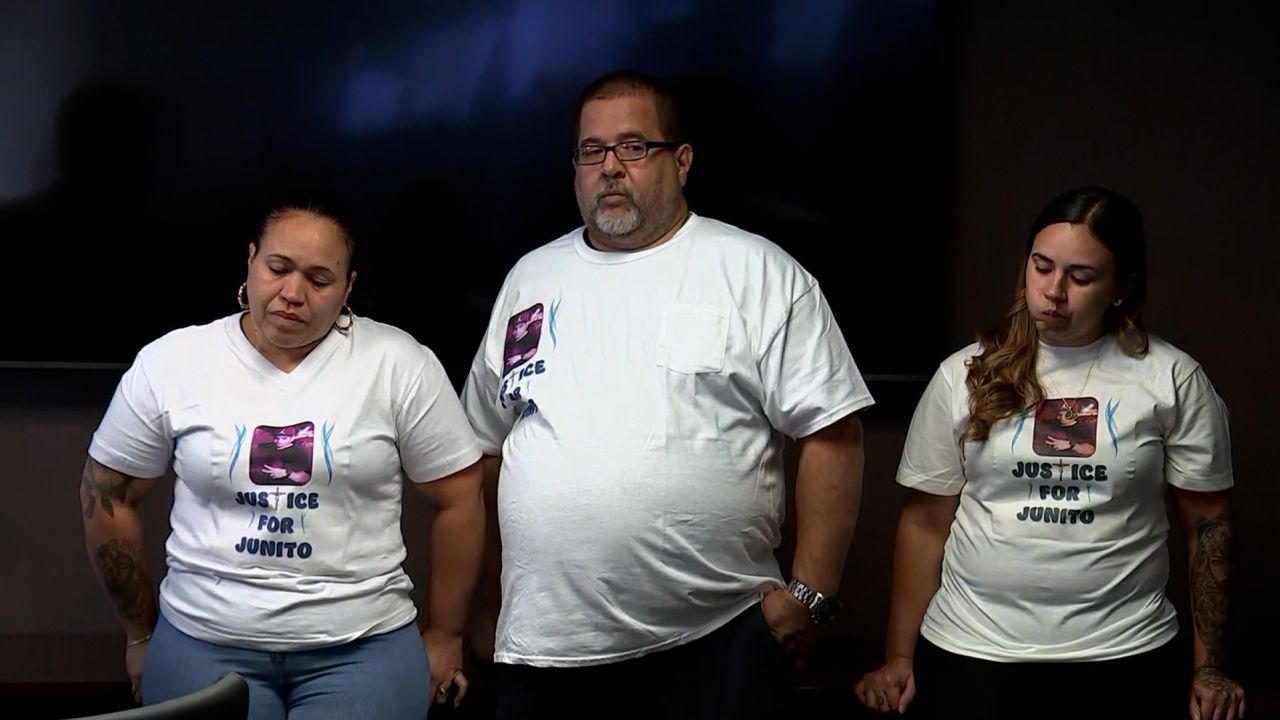The family of Eddie Irizarry spoke to reporters on August 22 about the video from a private resident that tells a very different story from the police.