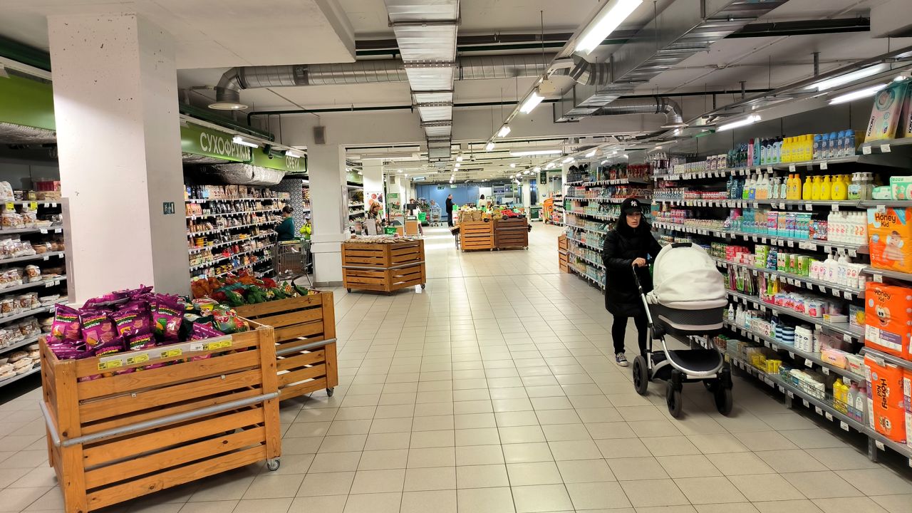 A grocery store in Saint Petersburg, Russia, seen in June