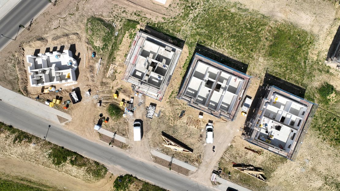 A construction site of a residential building in the German town of Bad Doberan, photographed on August 22