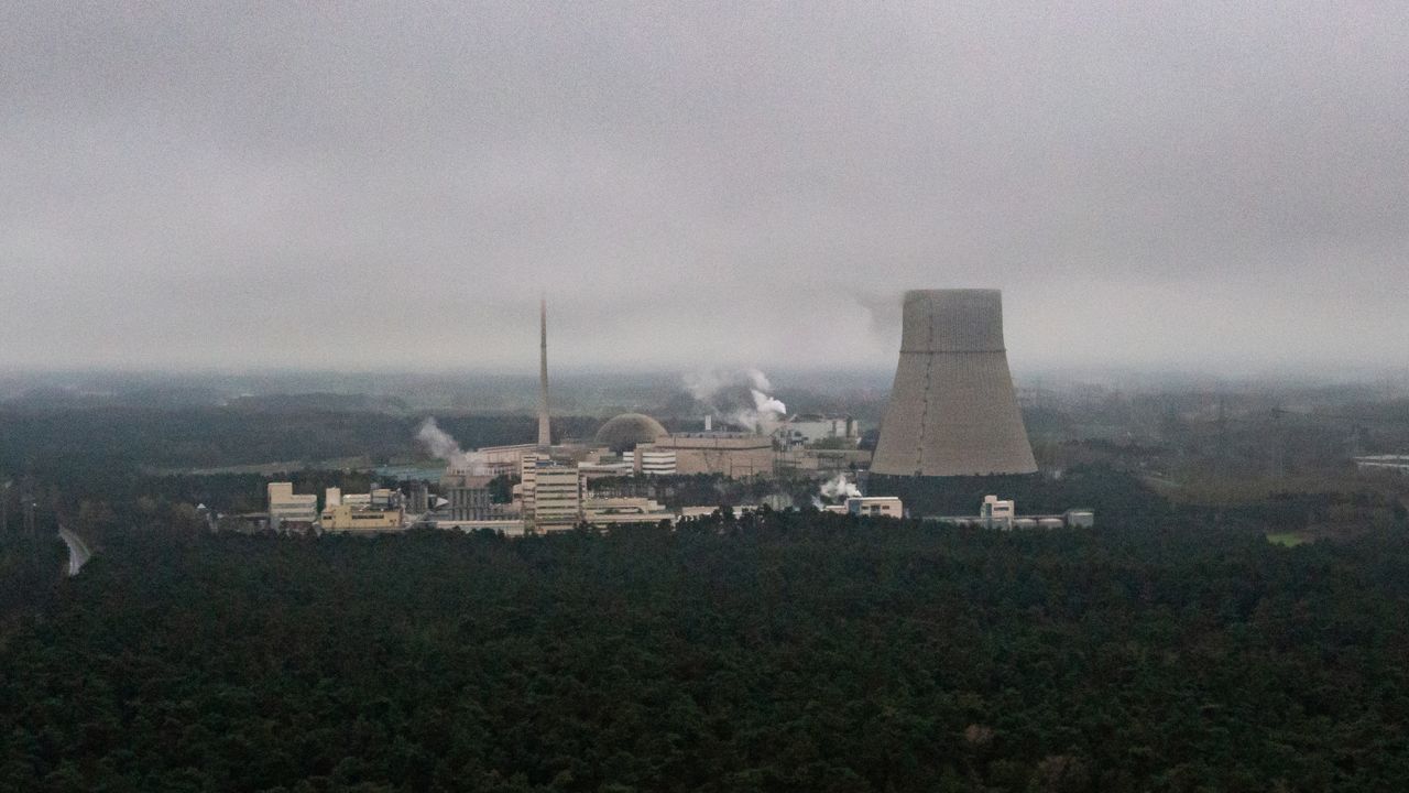 Germany's Emsland nuclear power plant photographed on the day of its official shutdown, on April 15