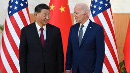 US President Joe Biden (R) and China's President Xi Jinping (L) meet on the sidelines of the G20 Summit in Nusa Dua on the Indonesian resort island of Bali on November 14, 2022. 