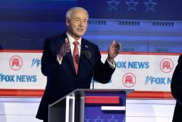 Former Arkansas Gov. Asa Hutchinson speaks during a Republican presidential primary debate hosted by FOX News Channel Wednesday, Aug. 23, 2023, in Milwaukee.