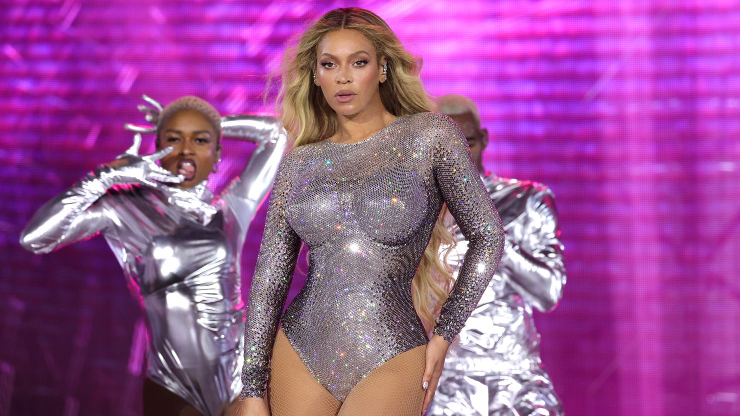 Beyoncé performs onstage during the "Renaissance World Tour" at MetLife Stadium on July 29 in New Jersey.
