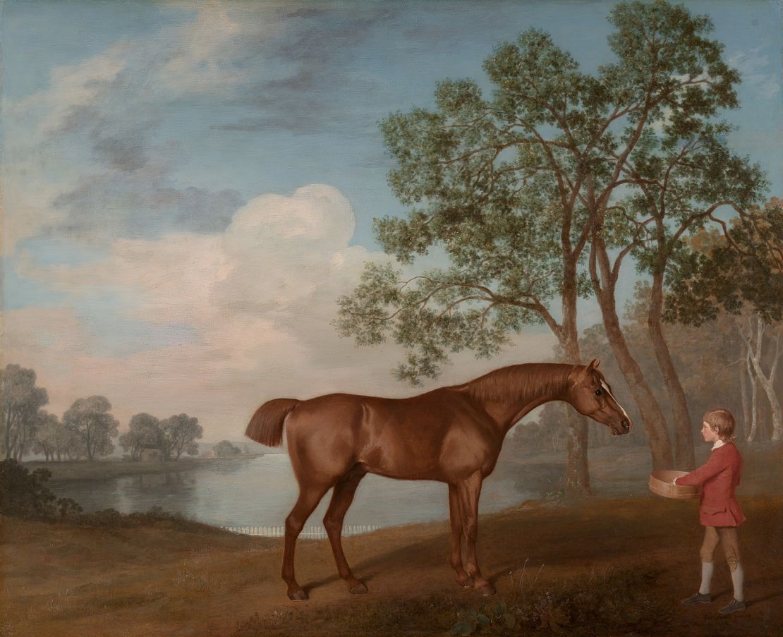 "Pumpkin with a Stable-lad," a 1774 George Stubbs painting of the racehorse Pumpkin. 