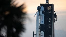 A SpaceX Falcon 9 rocket with the company's Dragon spacecraft on top is seen at sunset on the launch pad at Launch Complex 39A as preparations continue for the Crew-7 mission, Wednesday, Aug. 23, 2023, at NASA's Kennedy Space Center in Florida. NASA's SpaceX Crew-7 mission is the seventh crew rotation mission of the SpaceX Crew Dragon spacecraft and Falcon 9 rocket to the International Space Station as part of the agency's Commercial Crew Program. NASA astronaut Jasmin Moghbeli, ESA (European Space Agency) astronaut Andreas Mogensen, Japan Aerospace Exploration Agency (JAXA) astronaut Satoshi Furukawa, and Roscosmos cosmonaut Konstantin Borisov are scheduled to launch at 3:50 a.m. EDT on Friday, August 25, from Launch Complex 39A at the Kennedy Space Center.