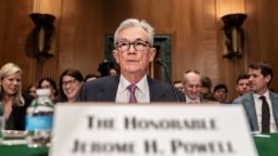 Jerome Powell, chairman of the US Federal Reserve, during a Senate Banking, Housing and Urban Affairs Committee hearing in Washington, DC, US, on Thursday, June 22, 2023. Powell yesterday said policymakers expect interest rates will need to move higher to reduce US growth and contain price pressures, even though they held rates steady at their meeting last week. Photographer: Nathan Howard/Bloomberg