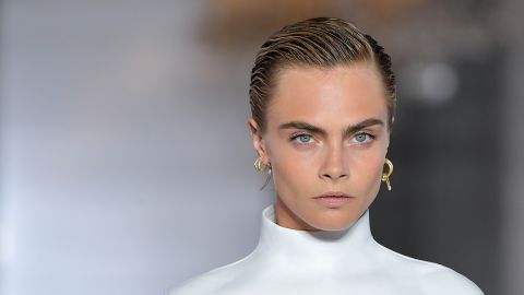 PARIS, FRANCE - SEPTEMBER 28:  Cara Delevingne walks the runway during the Balmain show as part of the Paris Fashion Week Womenswear Spring/Summer 2019 on September 28, 2018 in Paris, France.  (Photo by Dominique Charriau/WireImage)