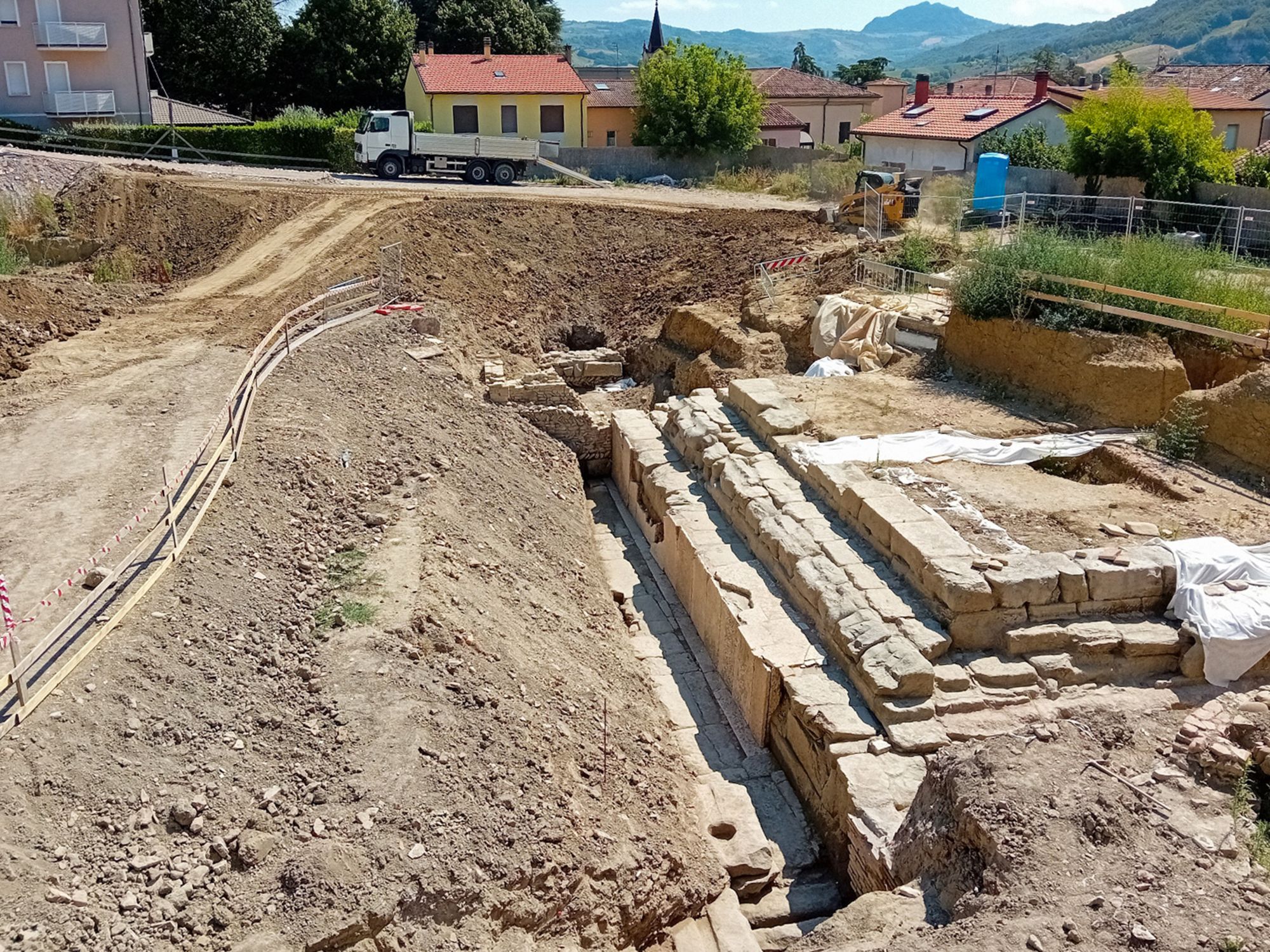 The discovery of significant temple ruins in the small town of Sarsini will improve our modern-day understanding of "how ancient Roman towns rose and fell across time," experts say.