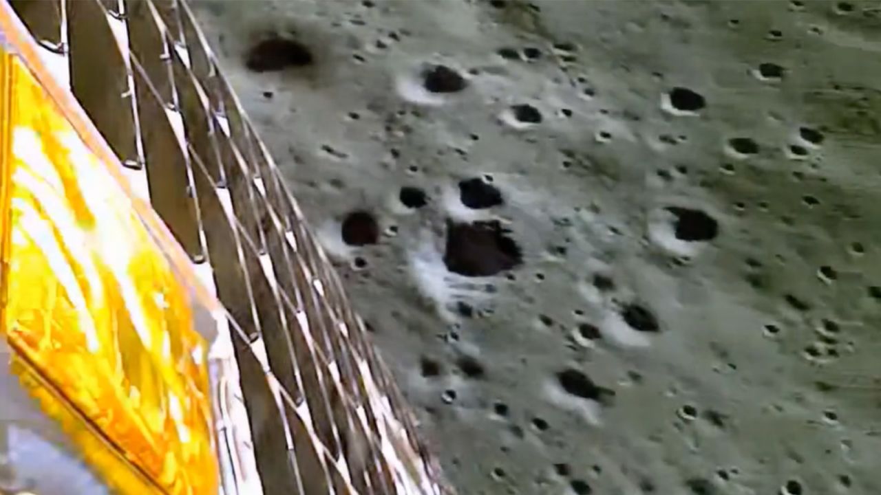 The Chandrayaan-3 spacecraft landed on the lunar surface near the moon's south pole on Wednesday.