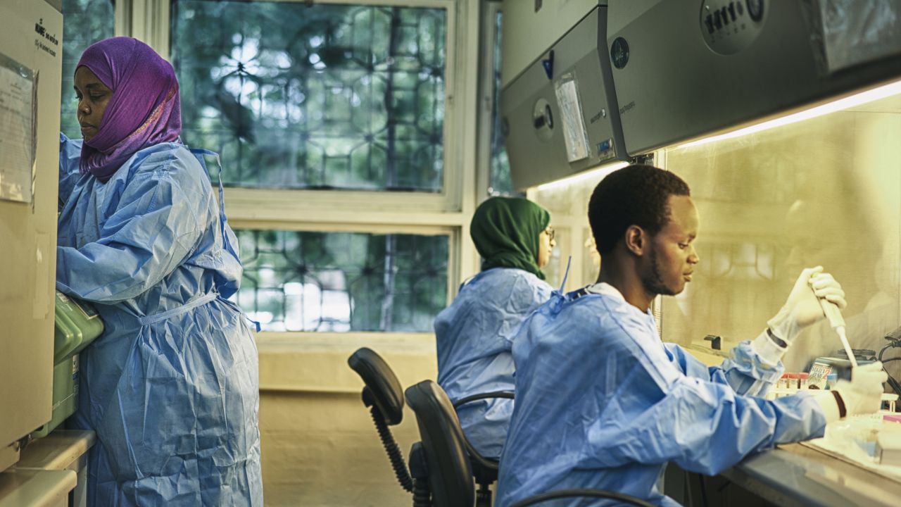 PrEPVacc investigators in the laboratory at the Muhimbili University of Health and Allied Sciences, Dar es Salaam, Tanzania.