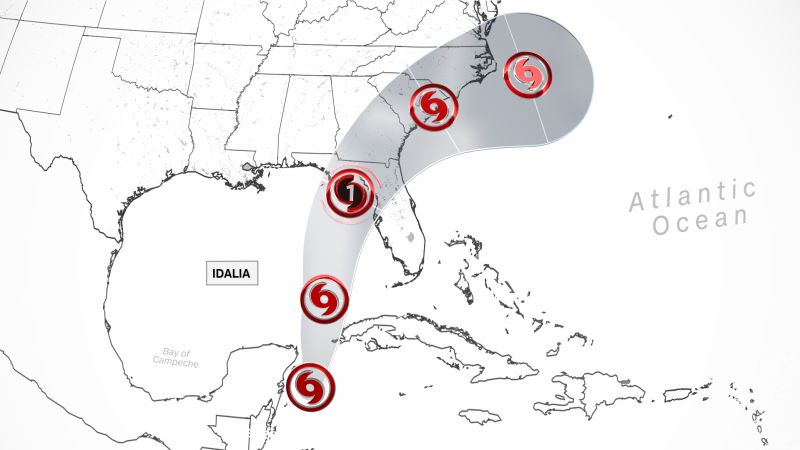 Tropische storm Idalia zal deze week de Golfkust en Florida bedreigen