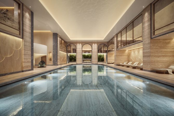 <strong>Luxury spa: </strong>London's first ever Guerlain-brand spa, which stretches over four levels and holds a 20-meter swimming pool, will be located at the hotel.