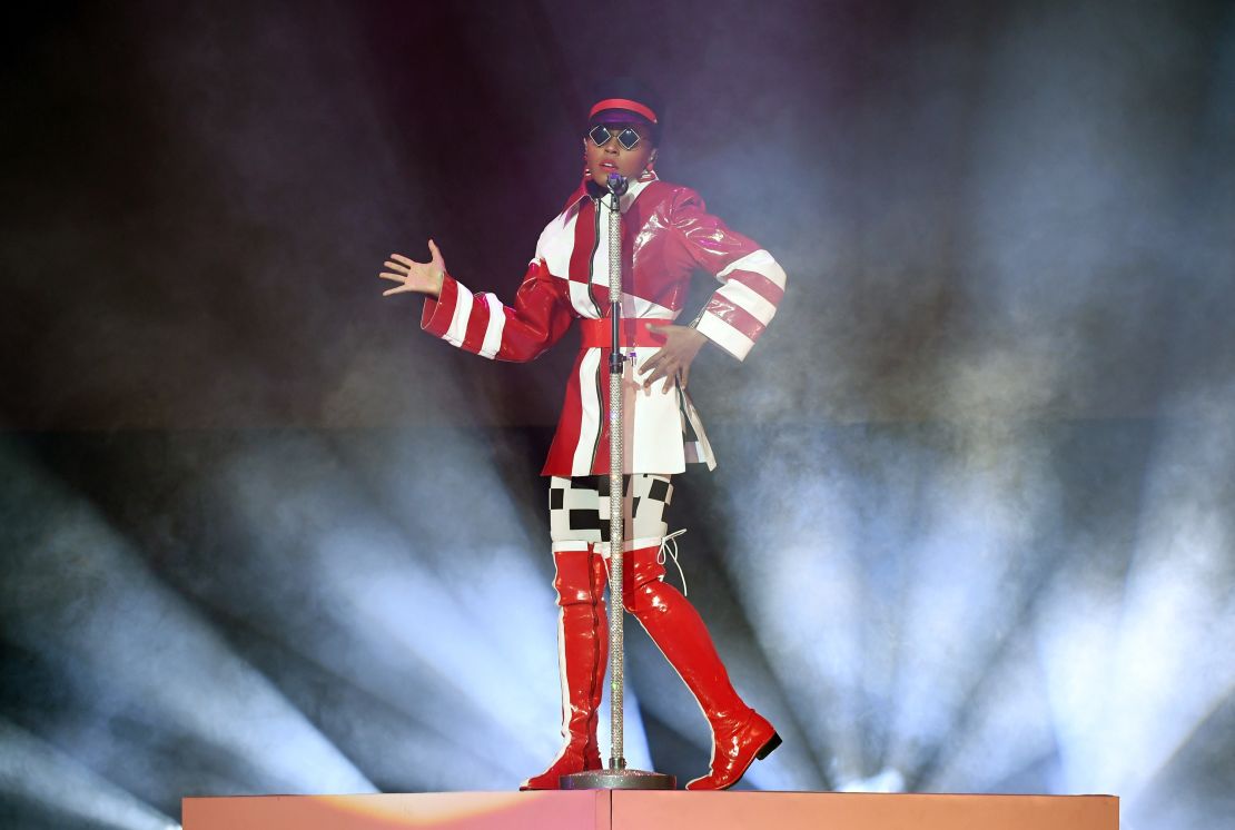 LAS VEGAS, NV - JUNE 26: Singer/songwriter Janelle Monae performs during a stop of her Dirty Computer Tour at The Pearl concert theater at Palms Casino Resort on June 26, 2018 in Las Vegas, Nevada. (Photo by Ethan Miller/Getty Images)