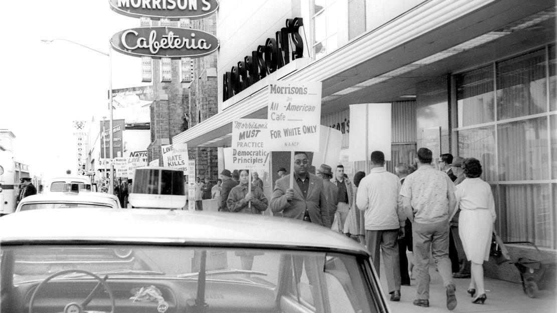 Morrison's Cafeteria in downtown Jacksonville, Florida was one of several "Whites only" diners that were selected for lunch counter sit-ins by members of the NAACP Youth Council. 
