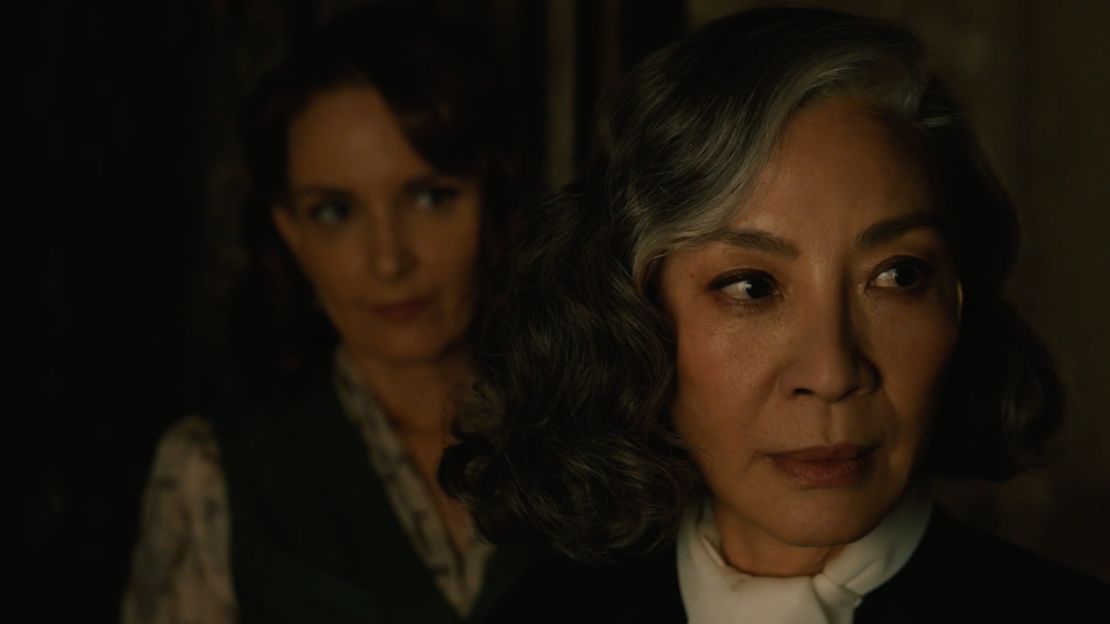 Tina Fey and Michelle Yeoh star in "A Haunting in Venice."
