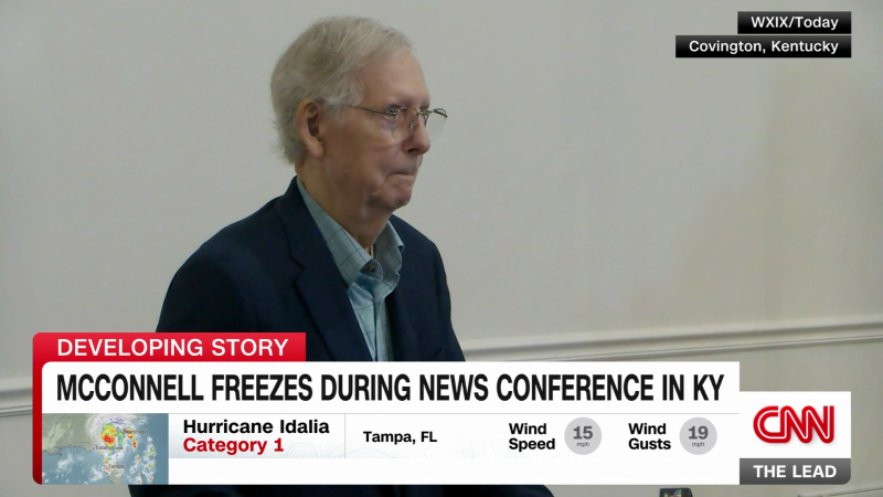 Senate Minority Leader Mitch McConnell had another episode where he froze and became unresponsive during a news conference | CNN