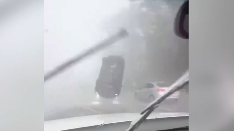 Watch: Tornado sends car flying on highway | CNN