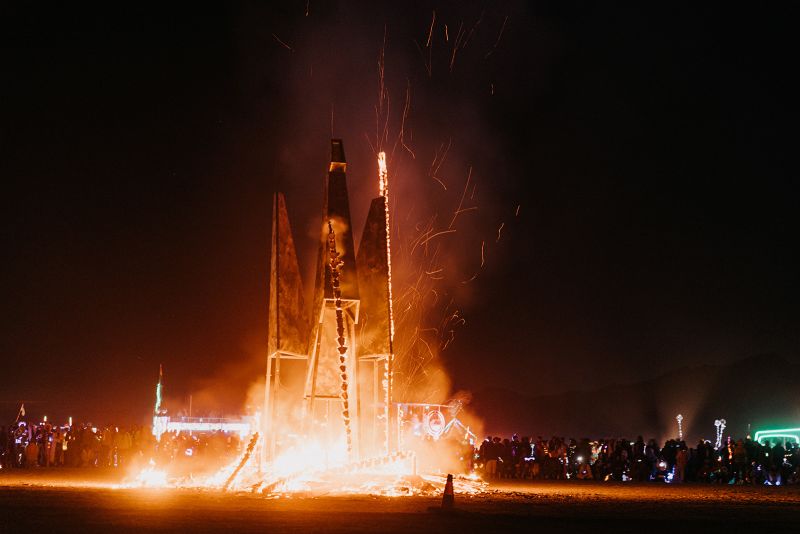 Phoenix from the flames: Burning Man's dramatic tribute to war 