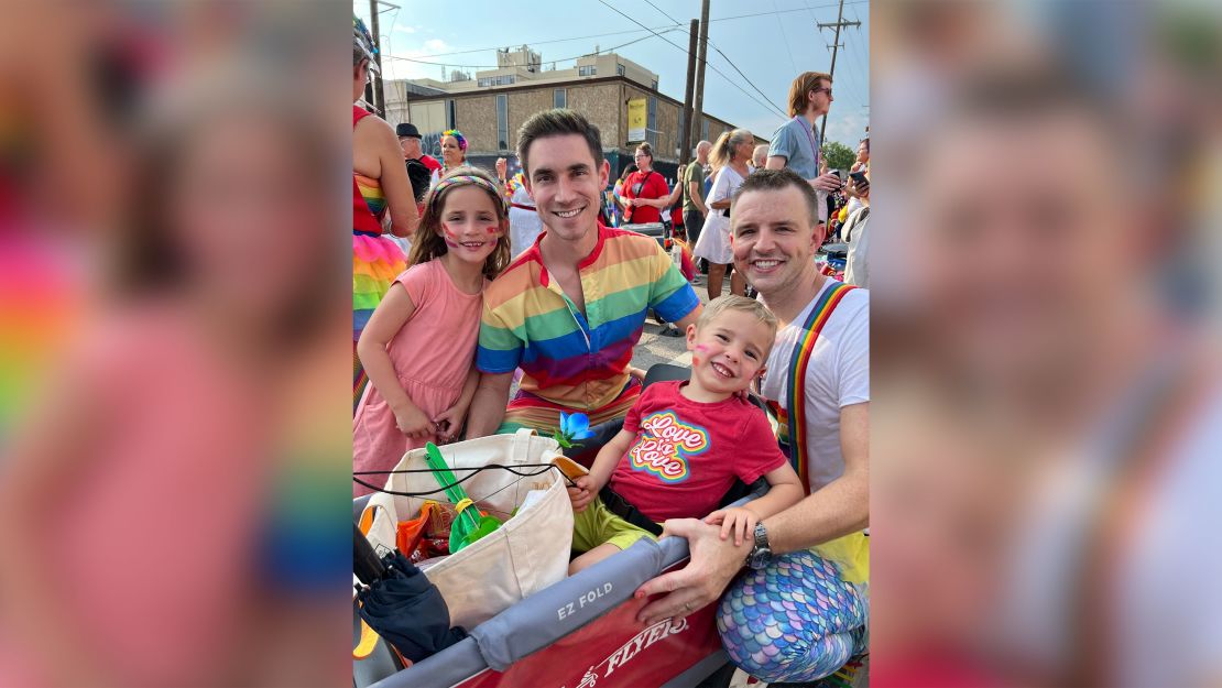 Dr. Jake Kleinmahon and his husband and two children. 