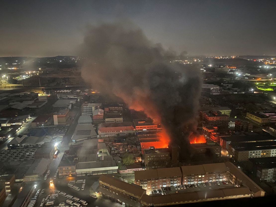 One eyewitness claimed that a fire escape exit was closed during the blaze.